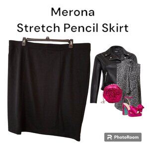 Merona Stretch Pencil Skirt, Plus Sz 2